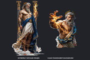 Zeus Greek god clipart Set, a Person Illustration by ThatsDesignArt (Thumbnail 3 of 10)