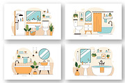 10 Modern Bathroom Interior, a Decorative Illustration by denayunebgt (Thumbnail 2 of 4)