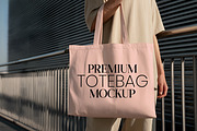 Tote Bag Urban Mockup, a Packaging Mockup by GenesisCreativeCo (Thumbnail 2 of 3)