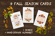 Hand-sketched fall season cards, an Illustration by AV Design (Thumbnail 1 of 6)
