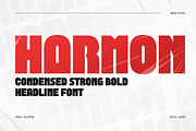 Harmon - Condensed Strong Bold Font, a Sans Serif Font by TokoPress (Thumbnail 1 of 12)