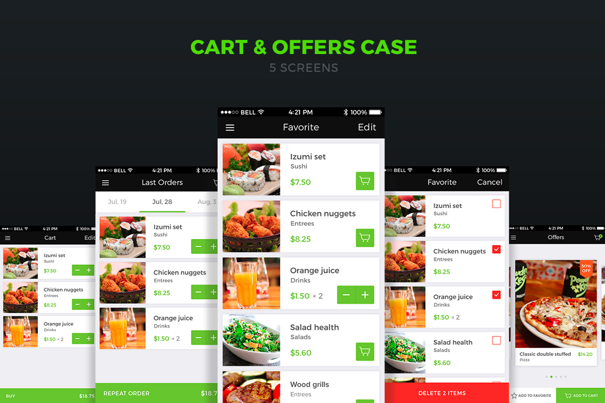 Food delivery PSD+Sketch app UI, an App Template by Shakuro (Photo 5 of 7)