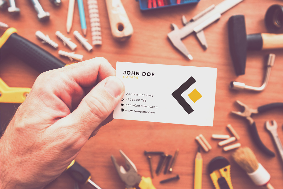 24 Business Card Mockup #1, a Mockup by Walentin (Photo 3 of 25)