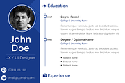 Clean Resume Design, a Resume Template by BravoUX (Thumbnail 2 of 3)