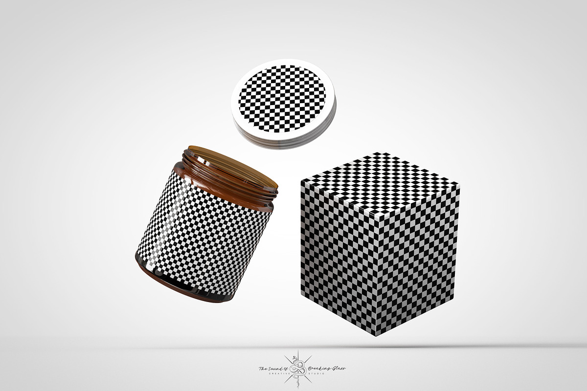 Amber Cosmetics Jar & Box Mock-Up, a Product Mockup by TSOBG (Photo 7 of 18)