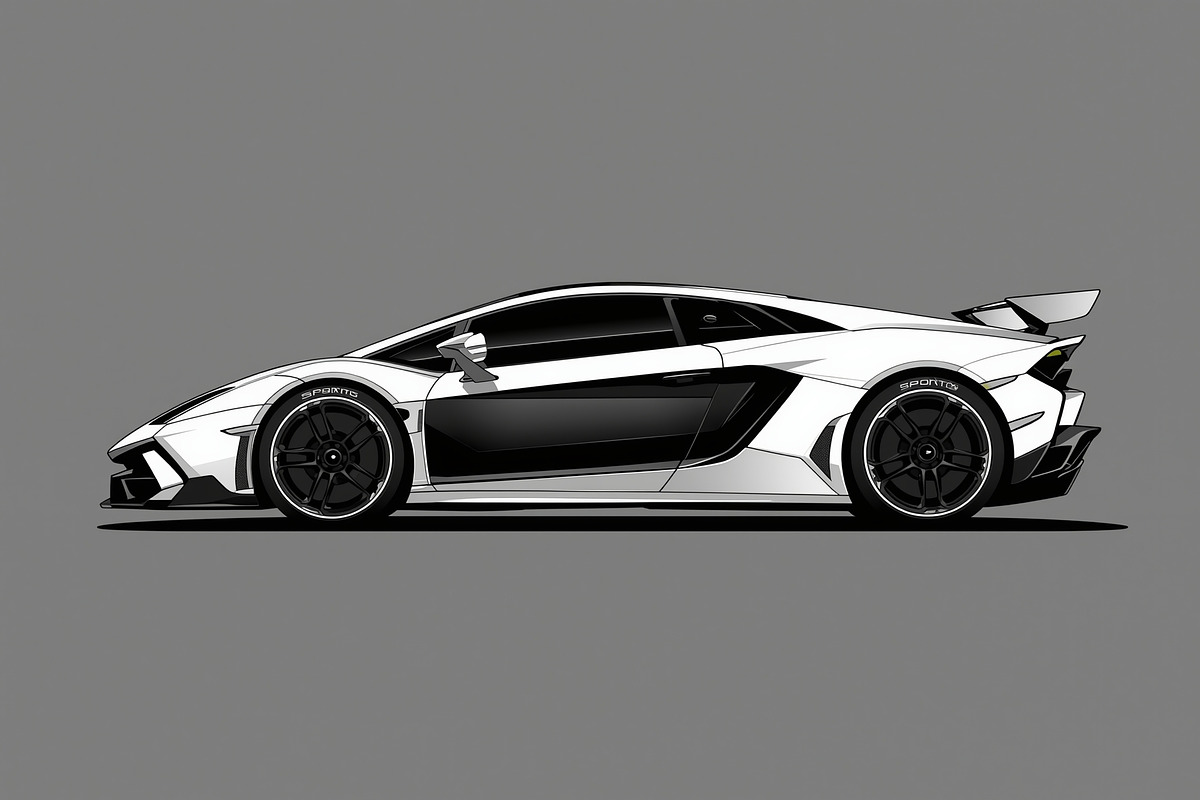 Supercar Vector Collection Bundle, an Illustration by Creativeshirt (Photo 7 of 9)