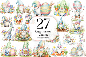 Cute Easter Gnome PNG Clipart, Bunny, a Person Illustration by KennedyStudio