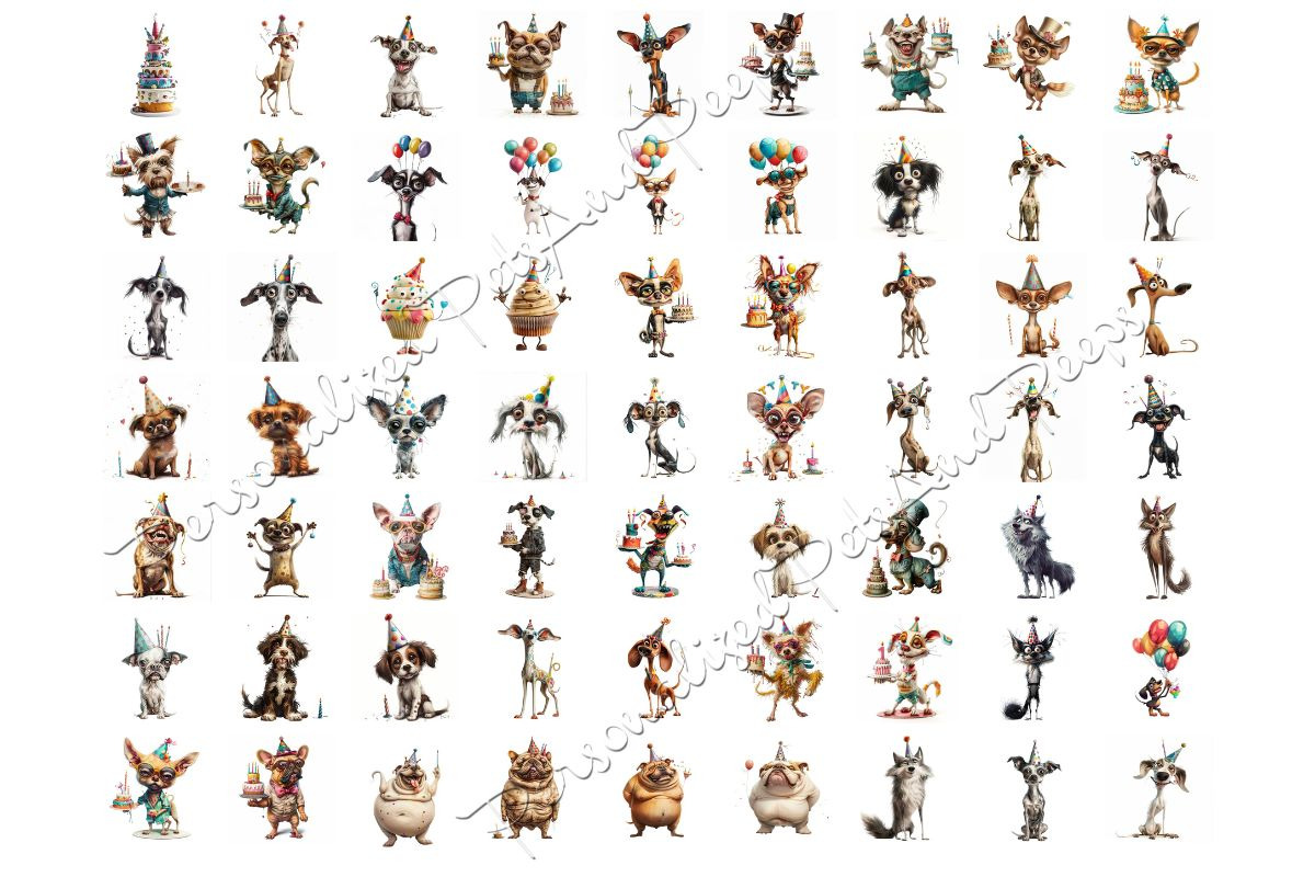 142 Whimsical Quirky Dog Clipart, an Animal Illustration by Art Paradise Studios (Photo 6 of 10)