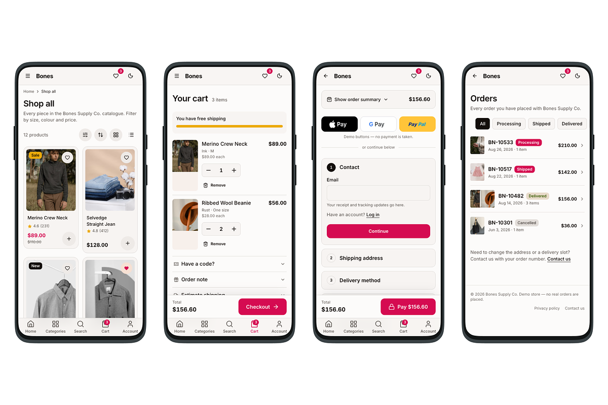 Bones | eCommerce HTML Template, a HTML Template by Mobius Studio (Photo 2 of 2)