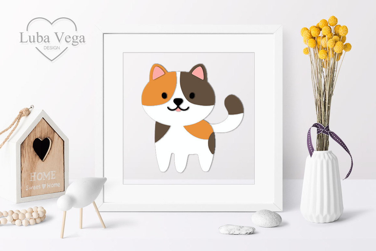Cardstock ideas / Cat Cricut / Cat, an Animal Illustration by Luba Vega (Photo 2 of 3)
