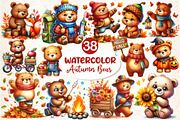 Cute Bear Character in Autumn Season, an Illustration by Dream Creation (Thumbnail 1 of 4)