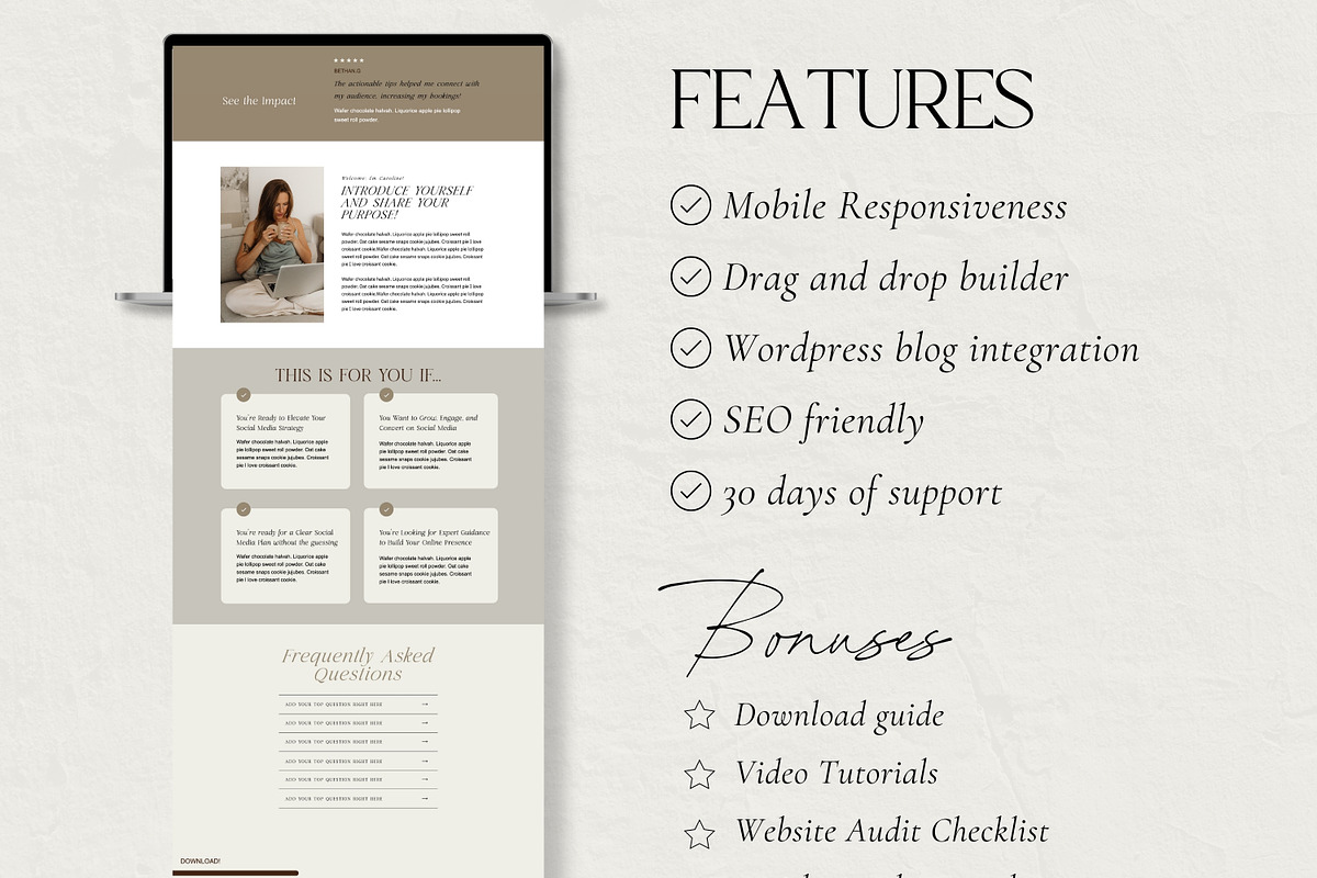 Lead Page Website Template, a Websites & App Template by Field Digital (Photo 6 of 10)