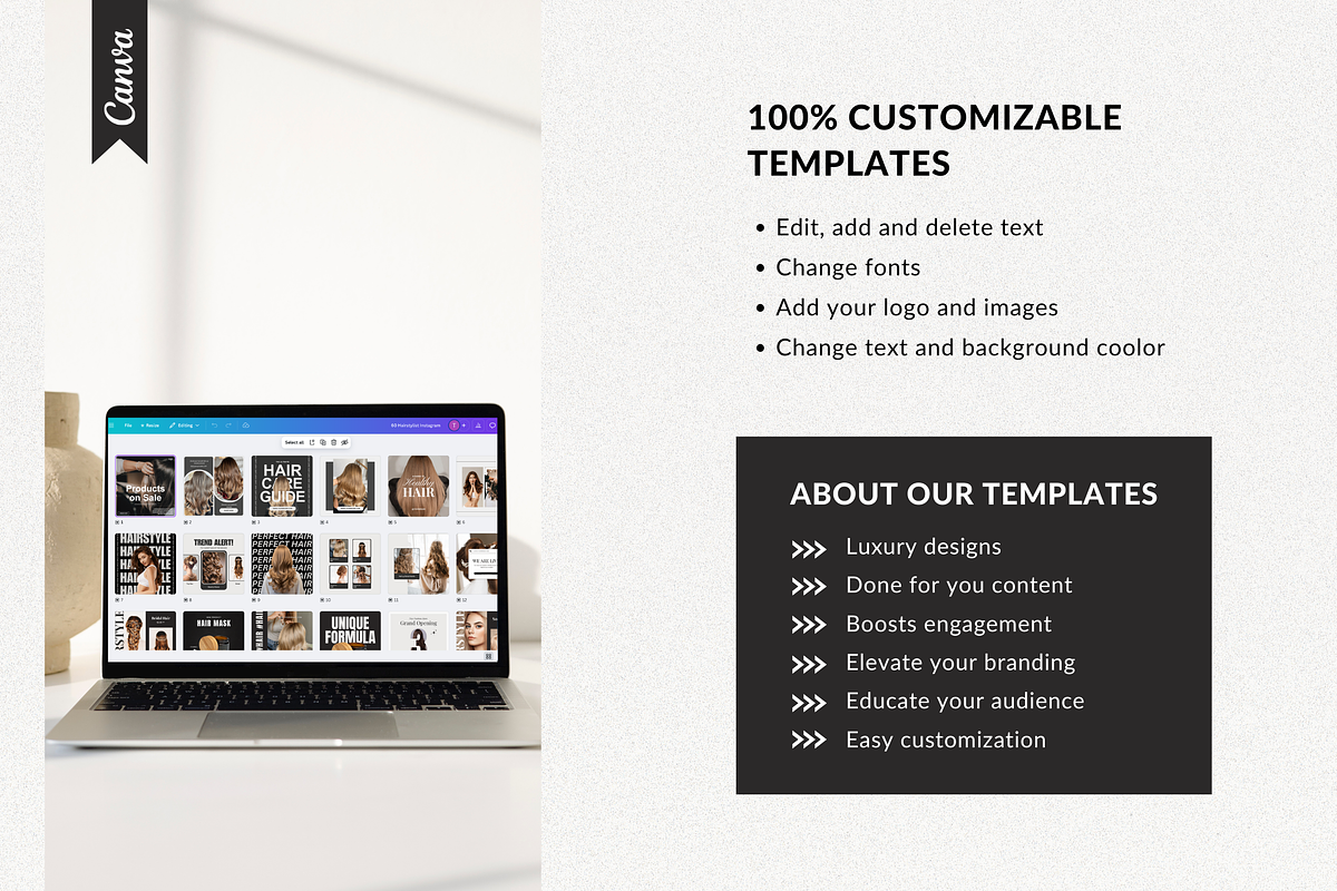 120 Hairstylist Instagram Templates, a Social Media Template by TheBohoFactory (Photo 8 of 10)