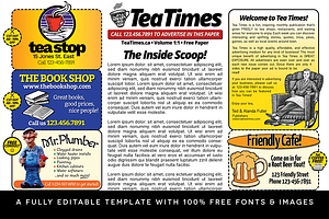 2 Page Newspaper Template