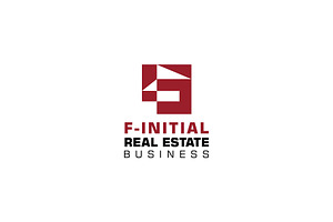 F real estate logo, a Branding & Logo Template by ZHR Creative
