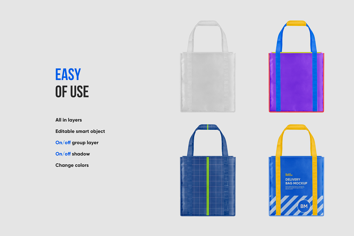 Delivery Bag Mockup, a Packaging Mockup by BlackMockup (Photo 4 of 10)