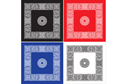 Set Of 4 Paisley Bandana's II, a Pattern Graphic by Bakhtiozin art graphic (Thumbnail 1 of 5)