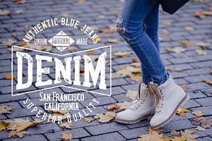 Wanted Denim Layered Font