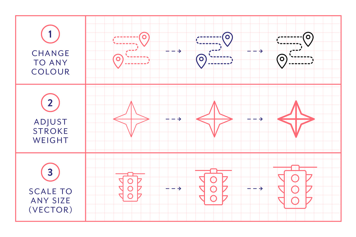 Navigation Line Icons, an Outline Icon by Made by Made (Photo 3 of 7)