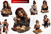 French girls clipart Set, a Person Illustration by ThatsDesignArt (Thumbnail 10 of 10)