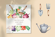 Watercolor vegetable garden, a Food Illustration by MayaNavits (Thumbnail 8 of 10)