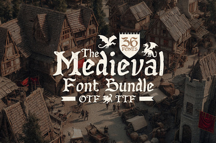 The Old English Font Bundle, a Blackletter Font by HipFonts