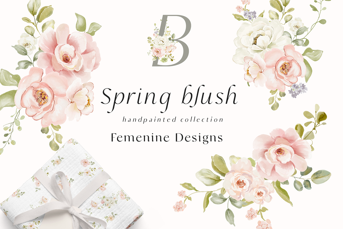 Floral pink watercolor spring pastel, a Decorative Illustration by Grace Noboa Illustrations (Photo 8 of 10)