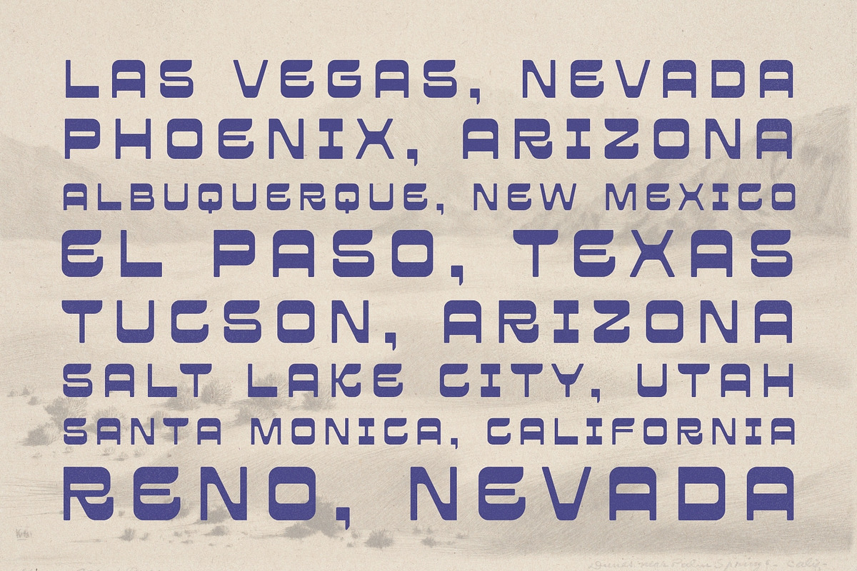 Santa Mesa – A Southwest Typeface, a Sans Serif Font by HipFonts (Photo 10 of 12)