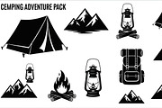 Camping Adventure Silhouette Icon, an Illustration by Artivon (Thumbnail 13 of 51)