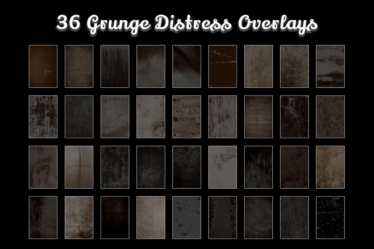 36 Grunge Distress Overlays, a Texture Graphic by 3Motional (Photo 10 of 11)