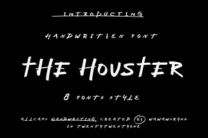 THE HOUSTER - 8 Handwritten Font