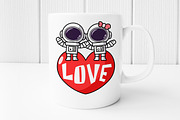 Cute Astronaut couple Valentine day, a Seasonal Illustration by Noey smiley (Thumbnail 8 of 9)