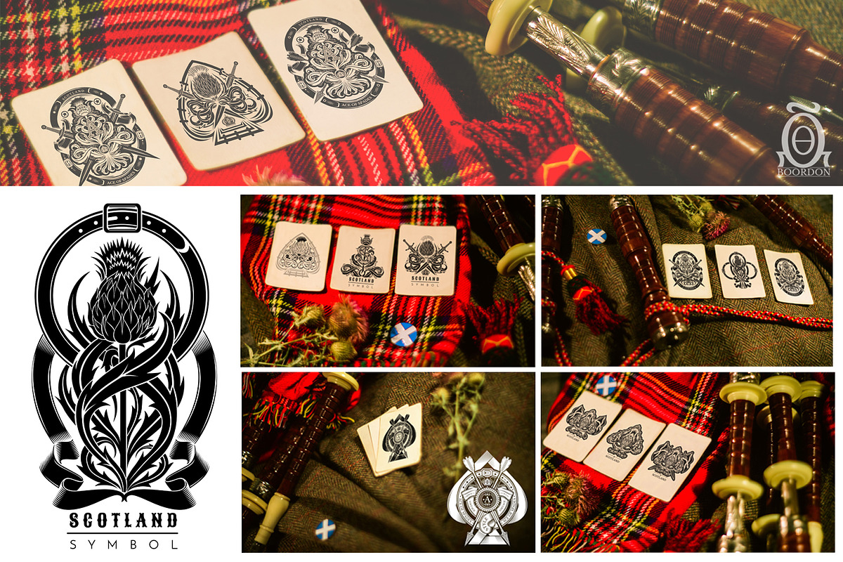 Scotland Set of Spades & elements, an Object Graphic by boordon