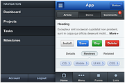 Mobile CSS UI Kit, an UI Kit Template by CSSFlow (Thumbnail 1 of 2)