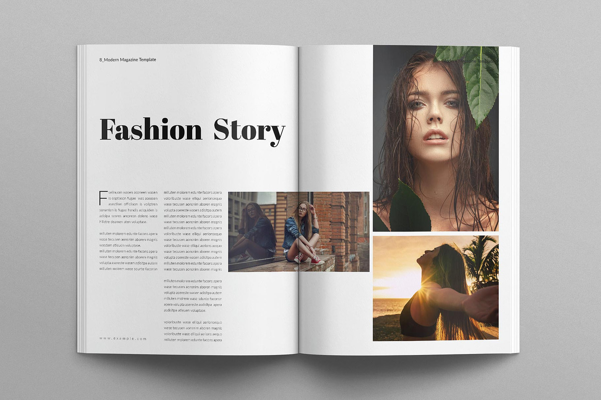 Modern Magazine Template, a Magazine Template by E-Type (Photo 2 of 7)