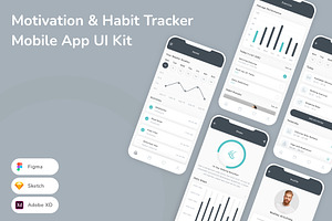 Motivation Habit Tracker App UI Kit