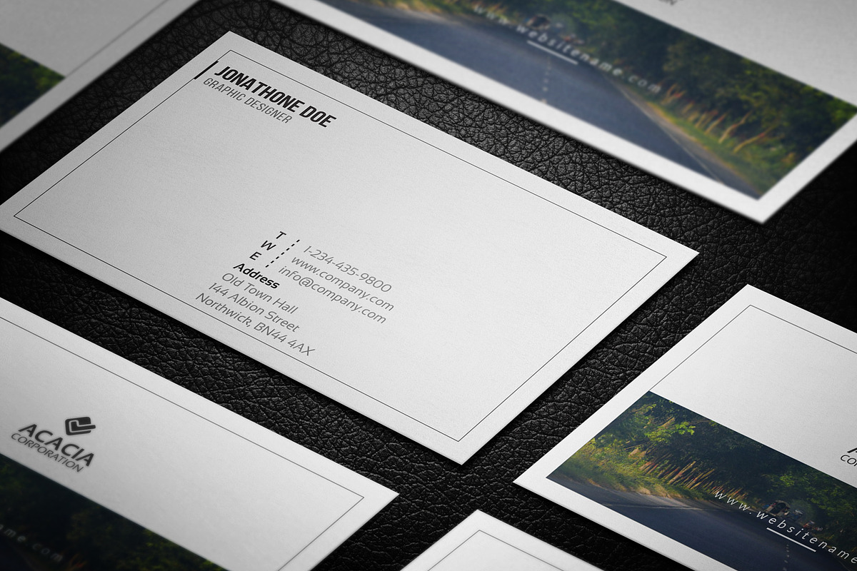 ACACIA Business Card, a Business Card Template by DesignGhar (Photo 3 of 5)