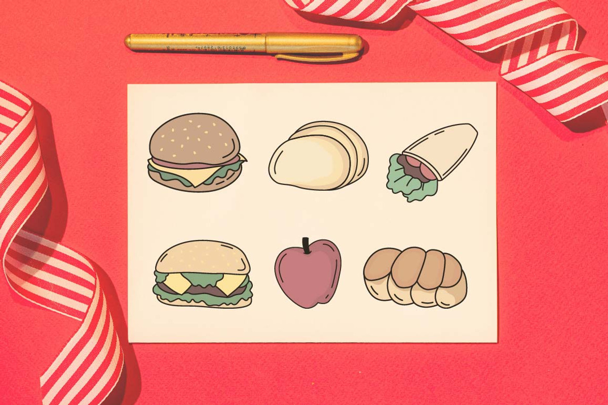 22 Tasty Fast Food with Drink, a Food Illustration by jongcreative (Photo 5 of 5)