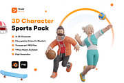 3D Character Sports Pack, a Characters & Person 3D Model by orenjidesign (Thumbnail 1 of 7)