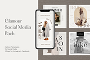 CANVA | Glamour Social Media Pack, a Social Media Template by 9inchideas (Thumbnail 1 of 10)