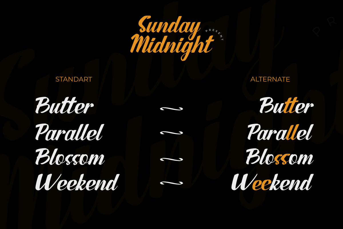 Sunday Midnight, a Handwritten Font by saemoon creative (Photo 10 of 12)