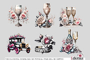 Victorian Gothic Wedding #1 Cliparts, a Seasonal Illustration by EdeniaArtStudio (Thumbnail 6 of 10)