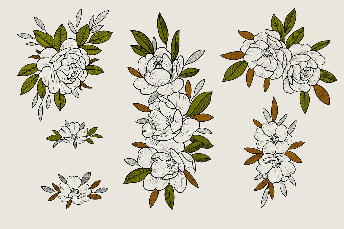 Flower Set “Yellow mood”, an Illustration by Maria Summer (Photo 8 of 9)