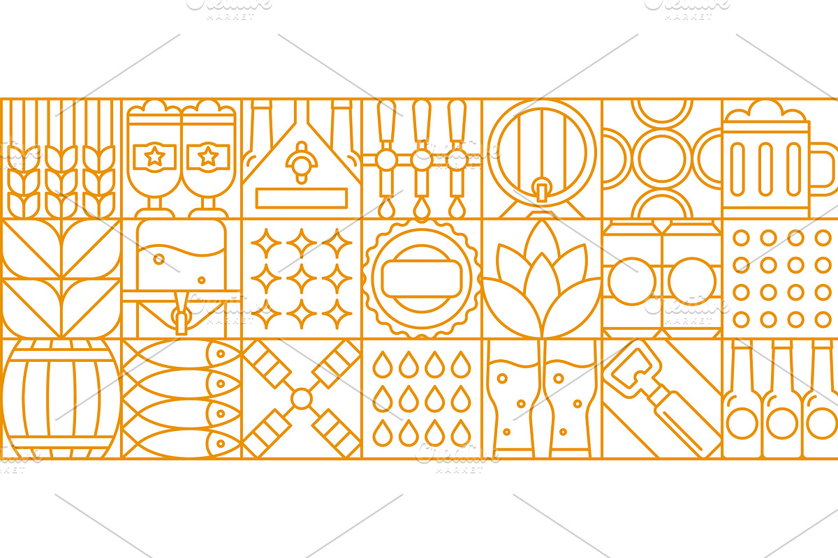 Abstract beer drink and beverage, a Food Illustration by Buch&Bee