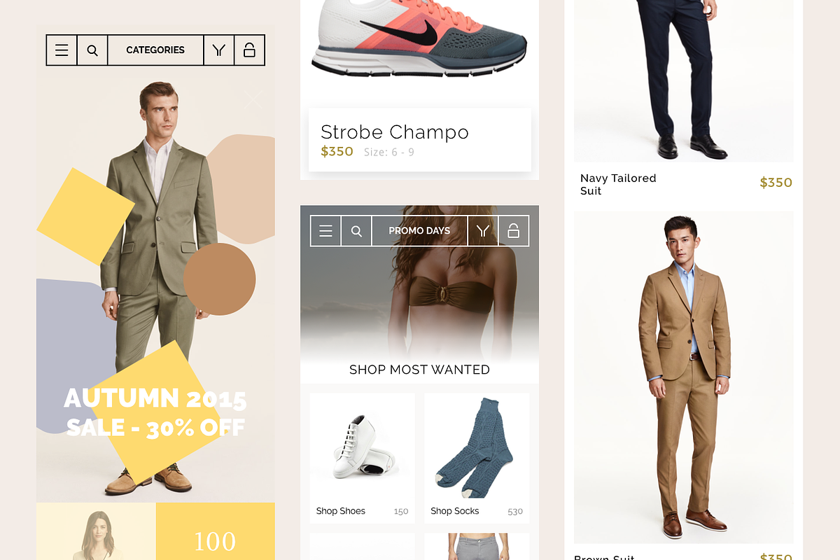 Goldify e-Commerce iOS UI Kit, an UI Kit Template by Designerbundle (Photo 4 of 5)