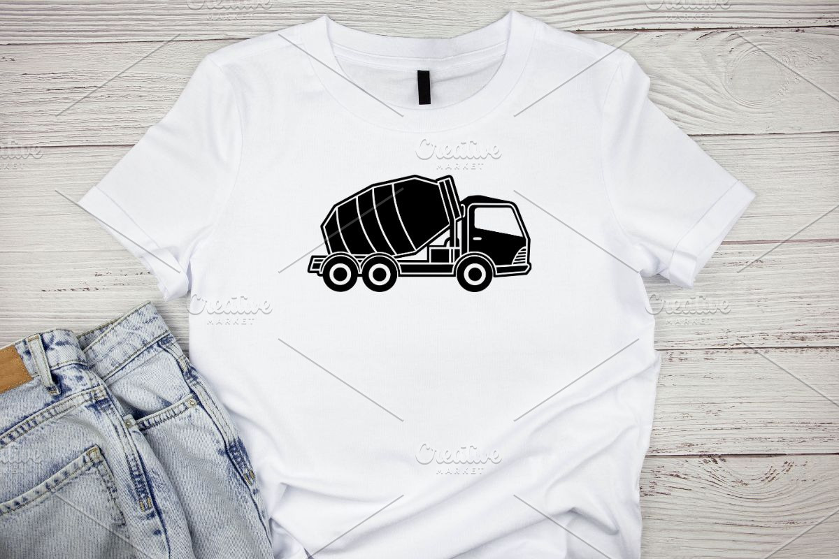 Cement Truck Silhouette SVG, a Transportation Illustration by newminddesign (Photo 2 of 5)