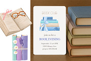 Watercolor Floral Books Clipart, an Education Illustration by ArtGiftsStudio (Thumbnail 3 of 5)