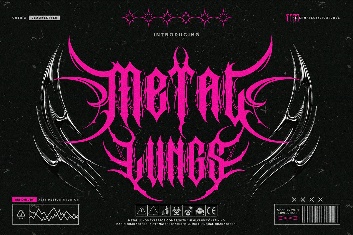 Metal Lung Typeface, a Blackletter Font by alit design (Photo 1 of 20)