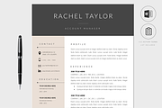 Resume Template for Word / CV, a Resume Template by PAPPERMINT RESUME STUDIO (Thumbnail 1 of 6)