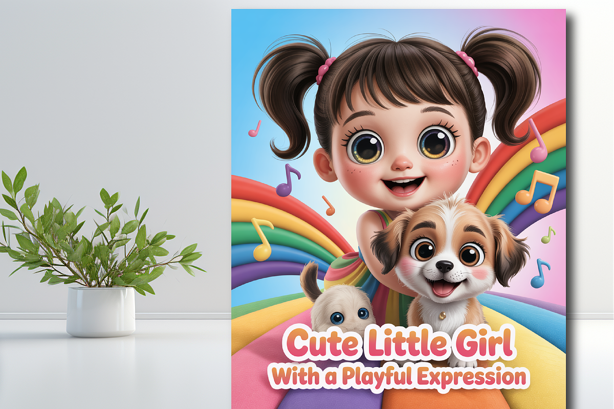 Girl With a Playful Expression Color, an Education Illustration by Design Zone (Photo 2 of 8)